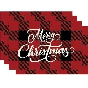 New in bag 4 Piece Holiday Placemats perfect for the holidays 17.71 by 11.8 inch